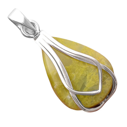 Natural Green Opal Madagascar Pendant P-1303 SDP155403