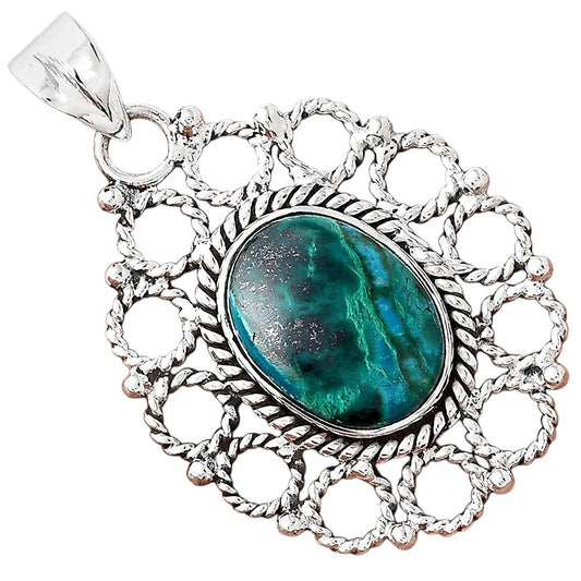 Natural Azurite Chrysocolla Pendant P-1009 SDP155440