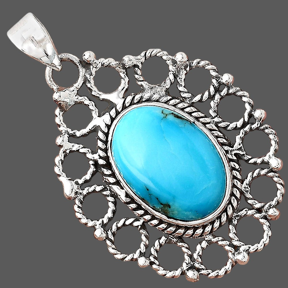 Natural Rare Turquoise Nevada Aztec Mt Pendant P-1009 SDP155458
