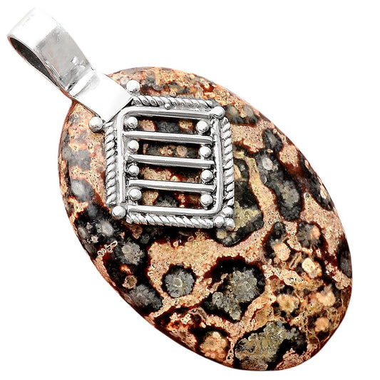 Natural Leopard Skin Jasper Pendant P-1462 SDP155532