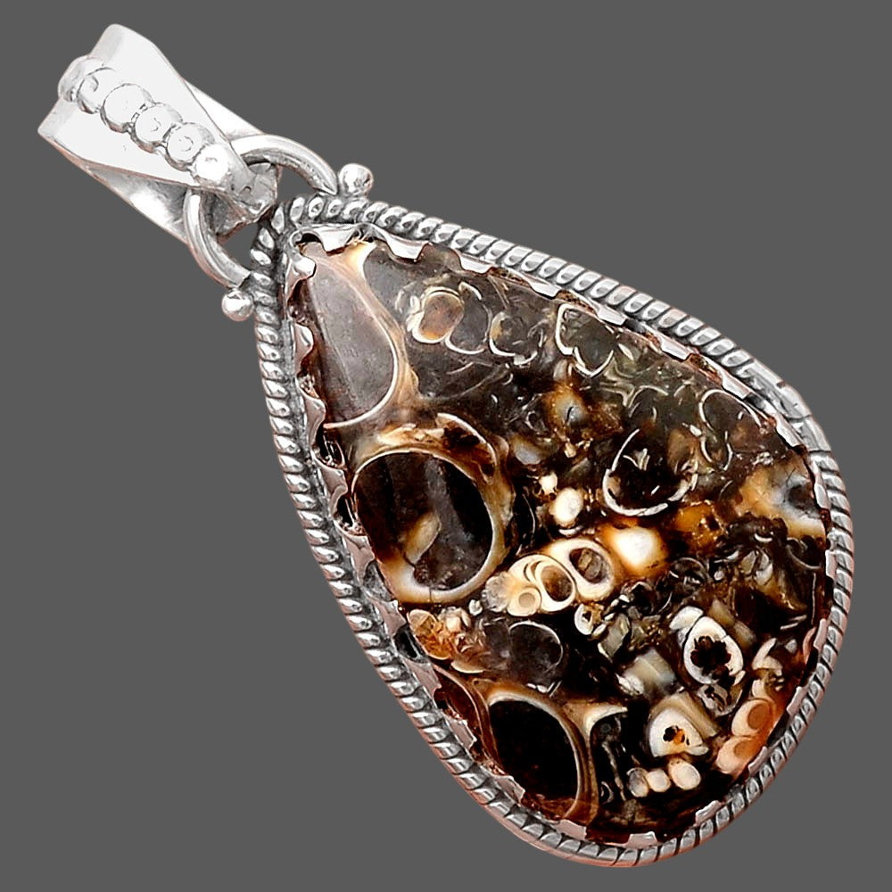 Natural Turtella Jasper - USA Pendant P-1515 SDP155560