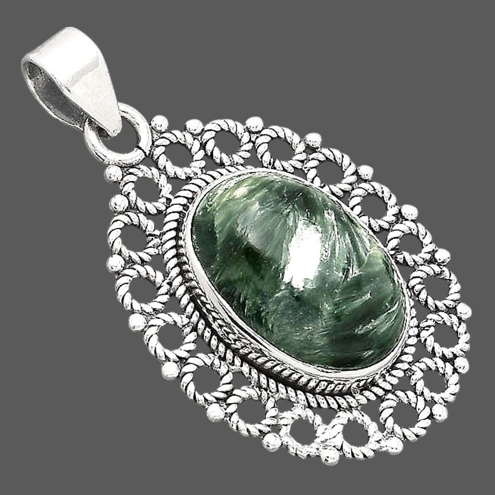 Natural Russian Seraphinite Pendant P-1009 SDP155614