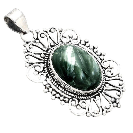 Natural Russian Seraphinite Pendant P-1540 SDP155634