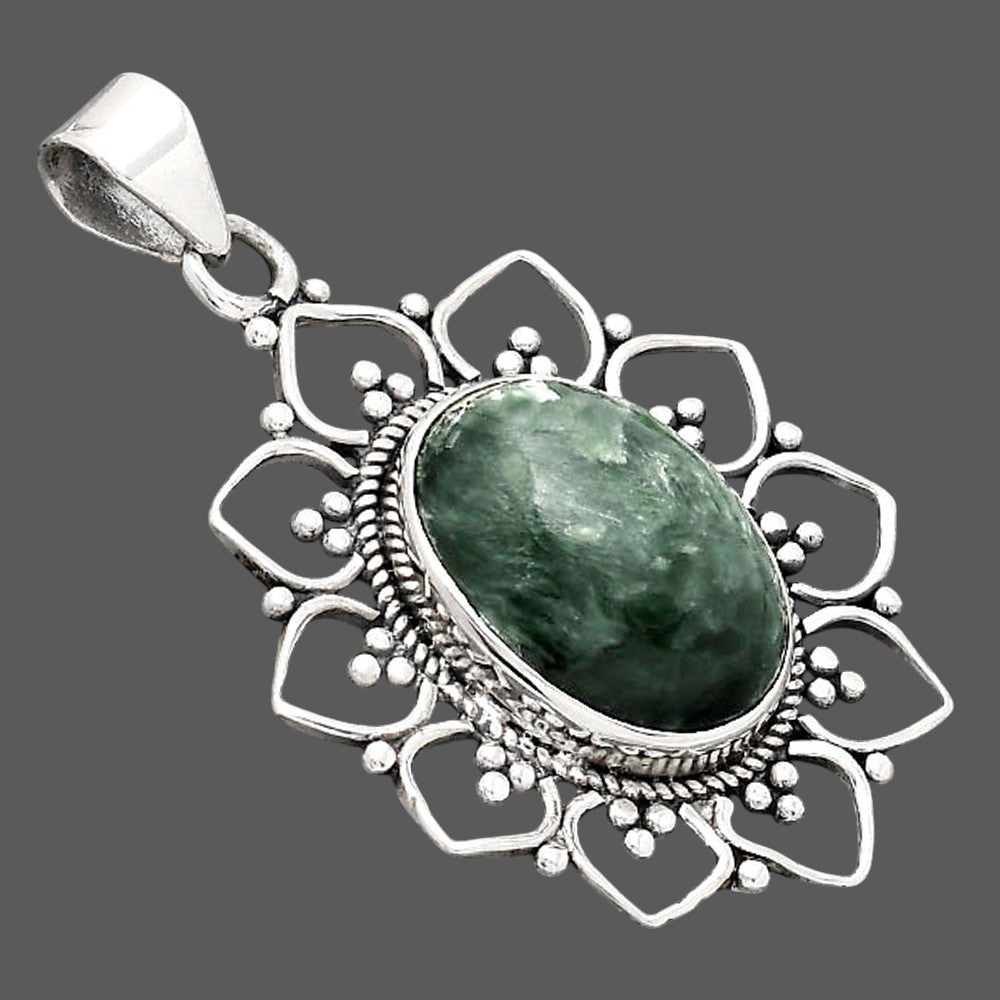 Natural Russian Seraphinite Pendant P-1699 SDP155637