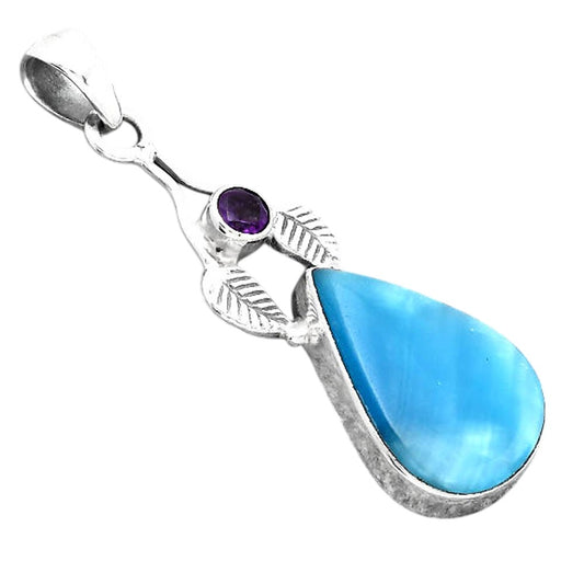 Natural Smithsonite and Amethyst Pendant P-1416 SDP155645