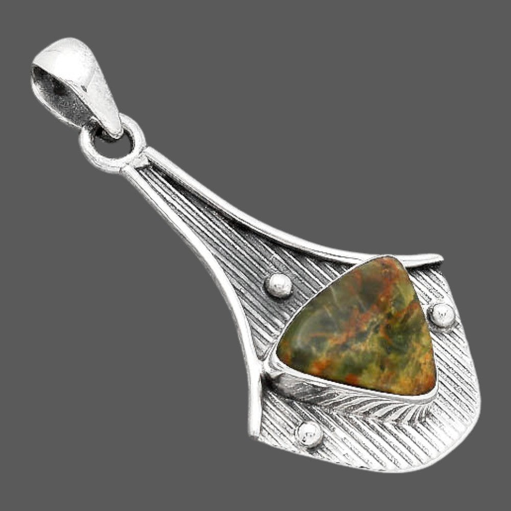 Natural Turkish Rainforest Chrysocolla Pendant P-1195 SDP155713