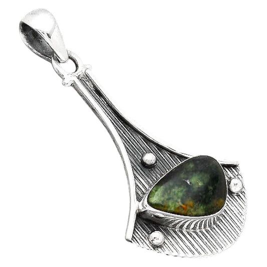 Natural Turkish Rainforest Chrysocolla Pendant P-1195 SDP155715