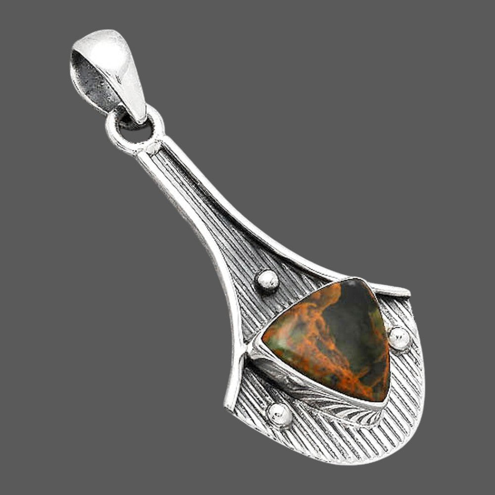 Natural Turkish Rainforest Chrysocolla Pendant P-1195 SDP155719