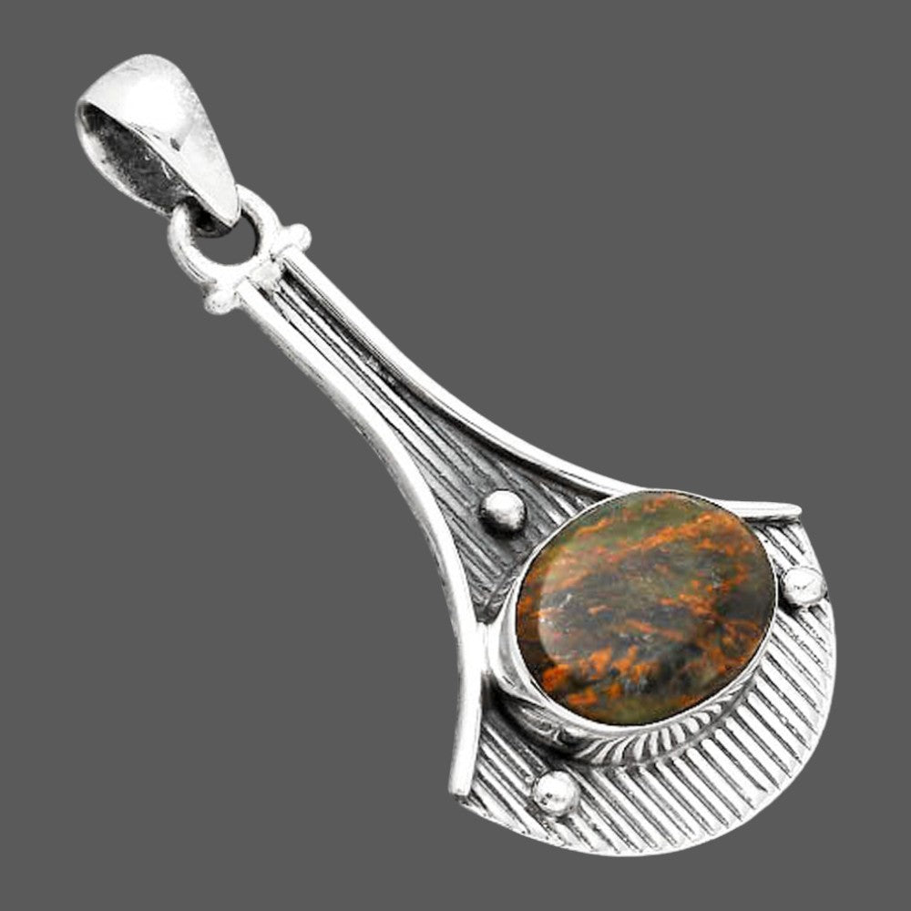 Natural Turkish Rainforest Chrysocolla Pendant P-1195 SDP155721