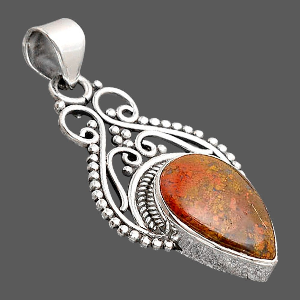 Natural Red Moss Agate Pendant P-1541 SDP155787