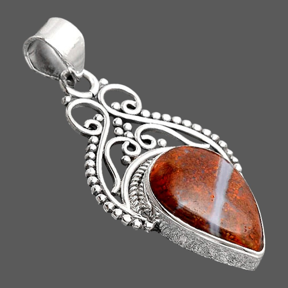 Natural Red Moss Agate Pendant P-1541 SDP155789