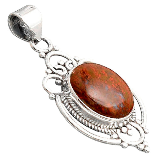 Natural Red Moss Agate Pendant P-1569 SDP155804