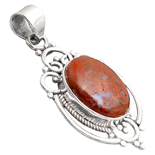 Natural Red Moss Agate Pendant P-1569 SDP155812