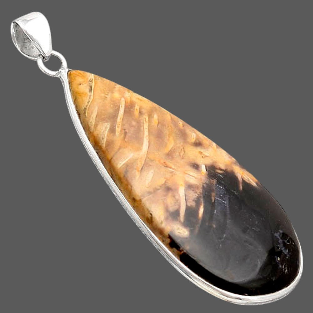 Natural Root Plume Agate Pendant P-1001 SDP155848