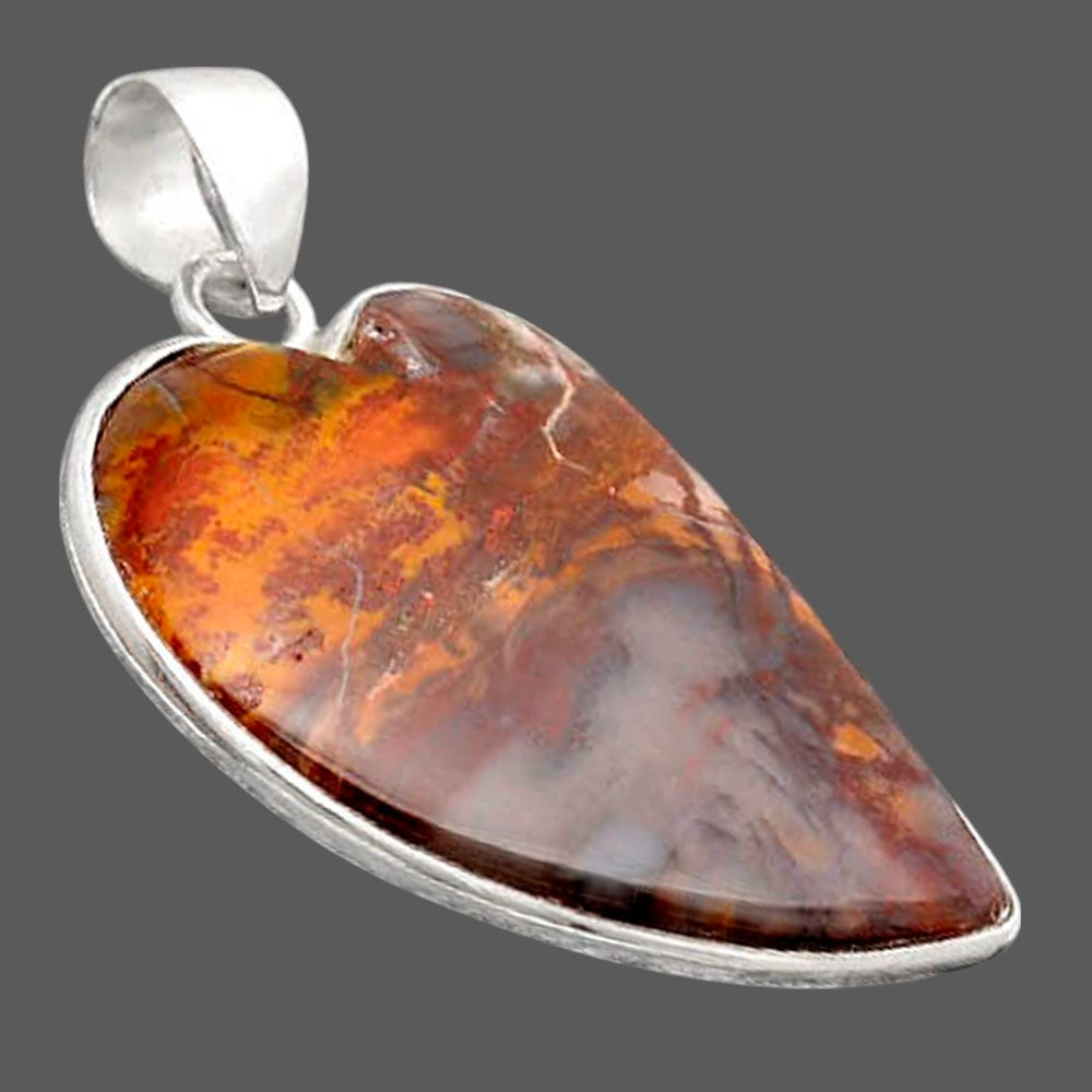 Heart Natural Purple Cow Jasper Pendant P-1043 SDP155851