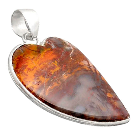 Heart Natural Purple Cow Jasper Pendant P-1043 SDP155851