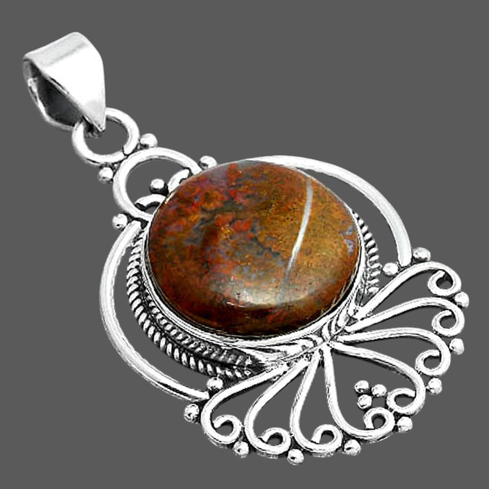 Natural Red Moss Agate Pendant P-1544 SDP155873