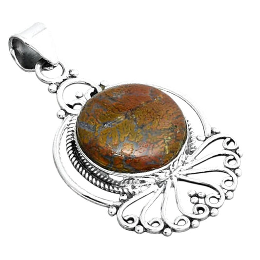 Natural Red Moss Agate Pendant P-1544 SDP155874