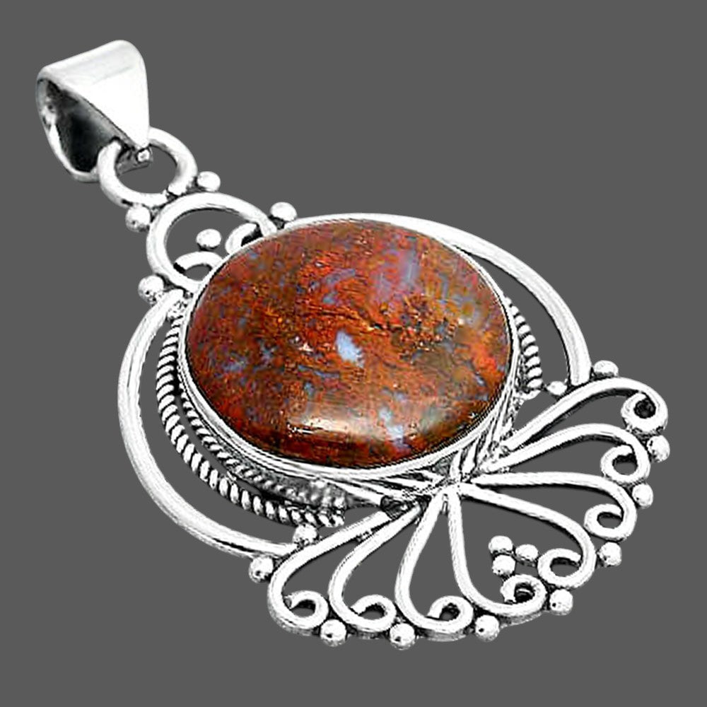 Natural Red Moss Agate Pendant P-1544 SDP155883
