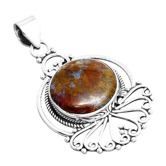 Natural Red Moss Agate Pendant P-1544 SDP155891
