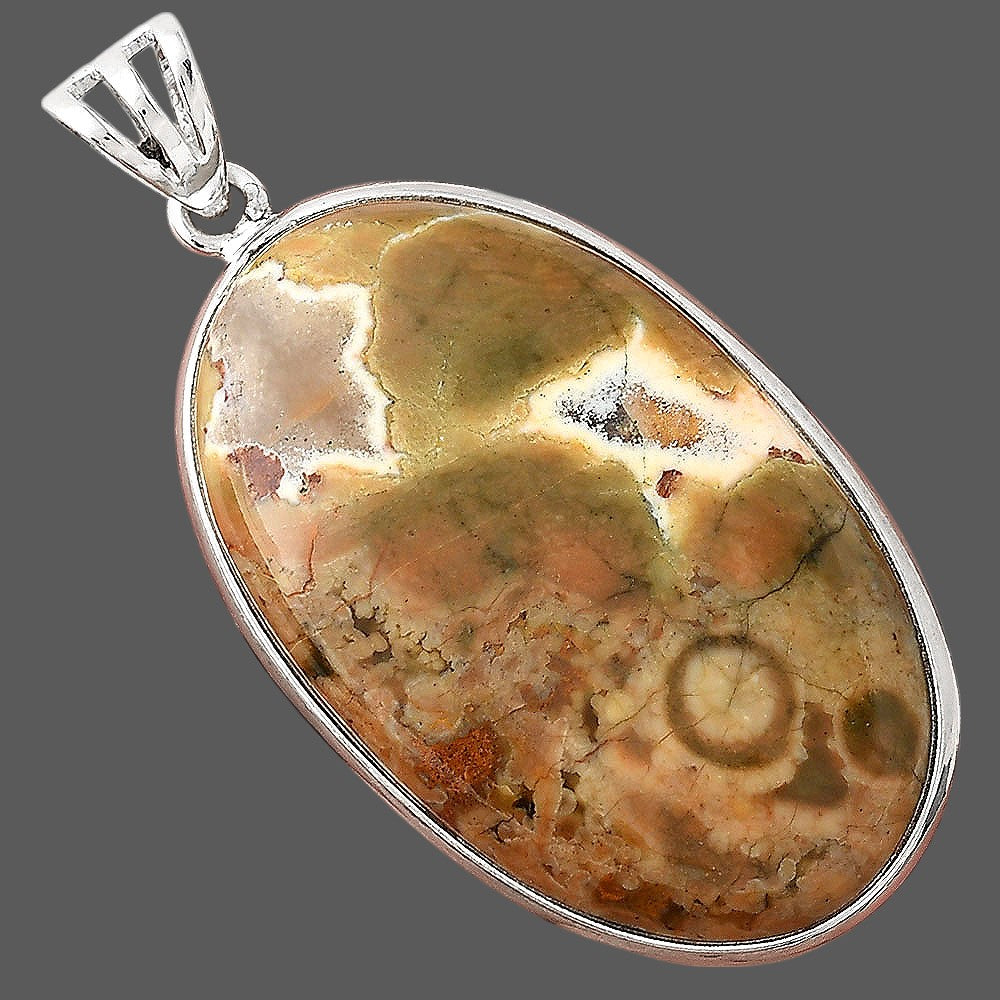 Natural Rhyolite - Rainforest Jasper Pendant P-1001 SDP155978