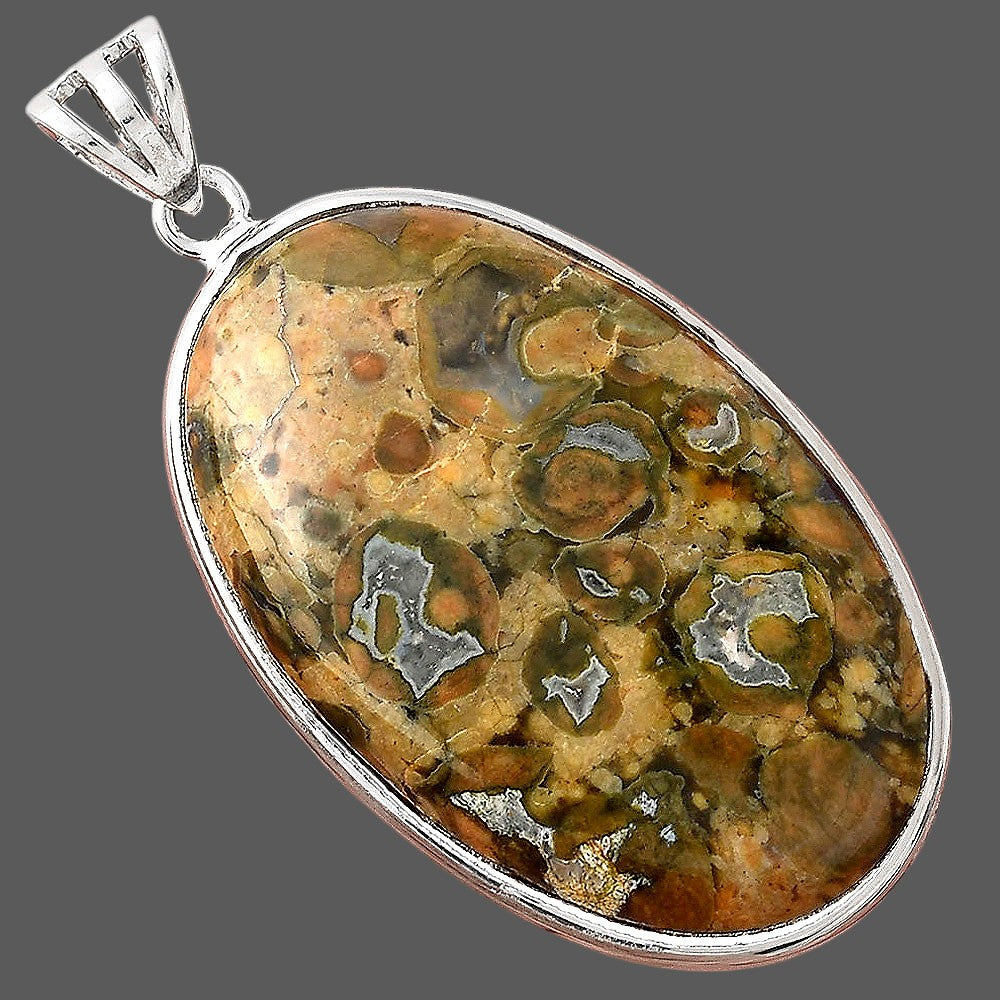 Natural Rhyolite - Rainforest Jasper Pendant P-1001 SDP155981