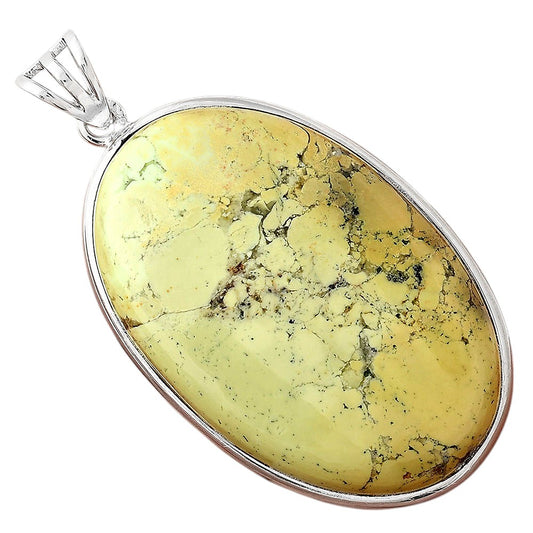 Natural Lemon Chrysocolla - Brazil Pendant P-1001 SDP156026