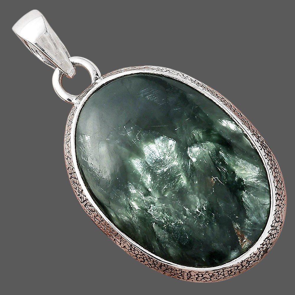 Natural Russian Seraphinite Pendant P-1538 SDP156036