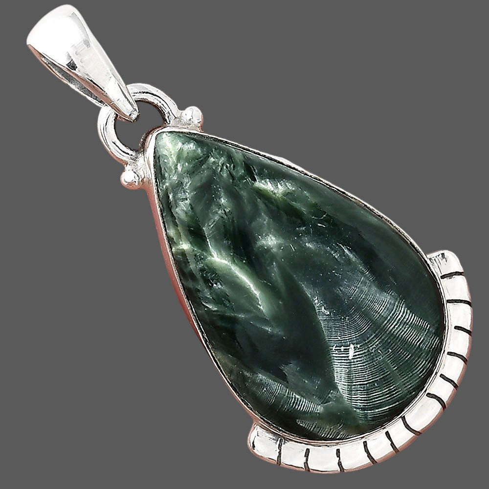 Natural Russian Seraphinite Pendant P-1415 SDP156053
