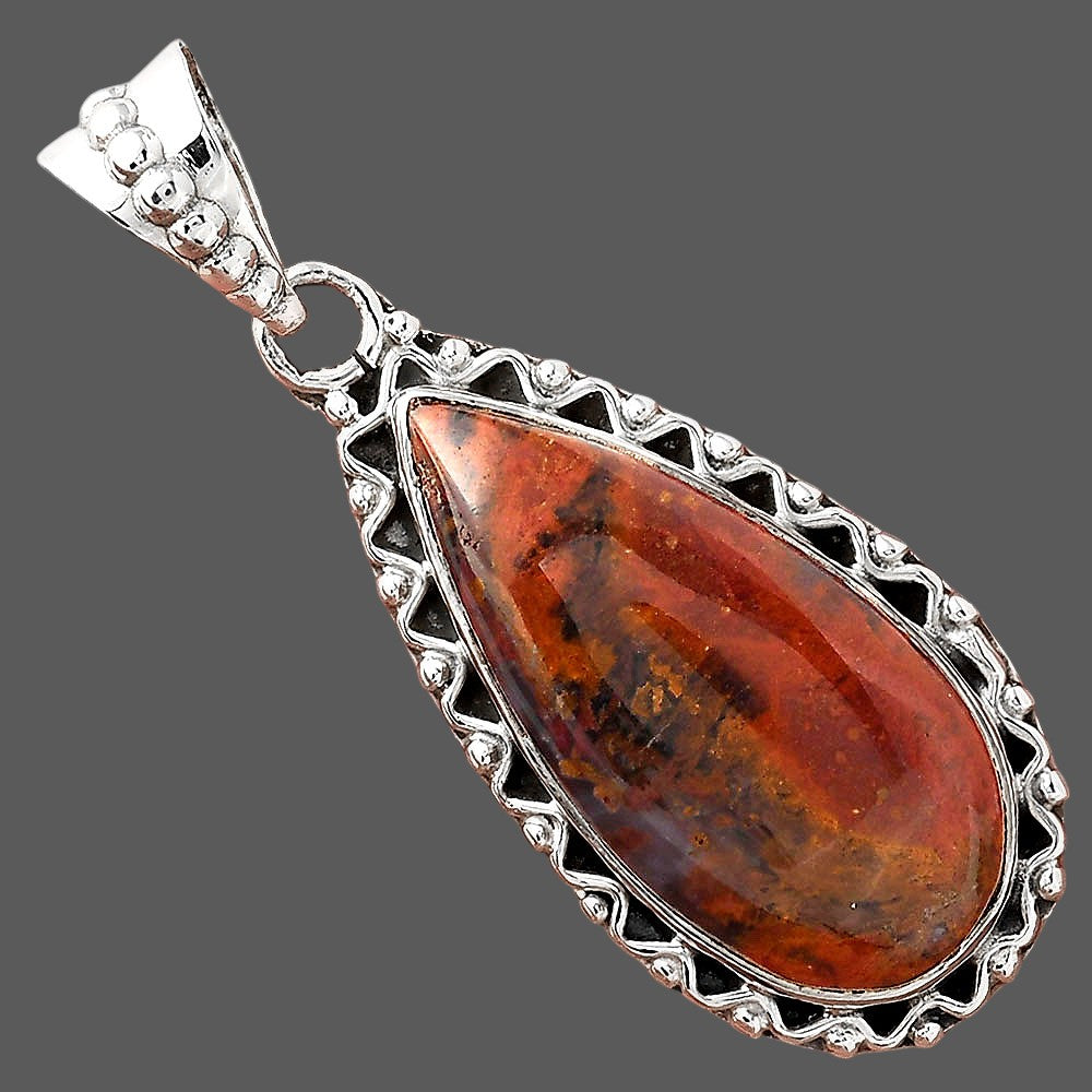 Natural Red Moss Agate Pendant P-1514 SDP156105
