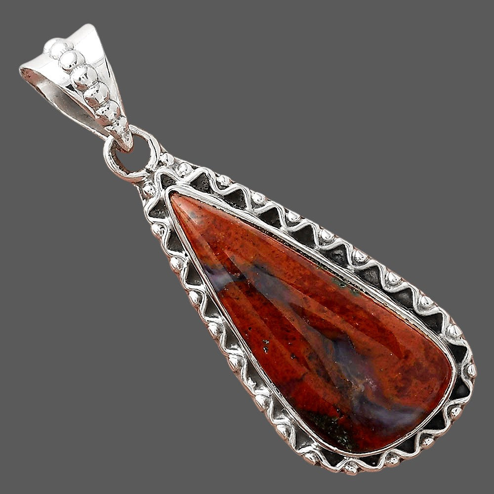 Natural Red Moss Agate Pendant P-1514 SDP156109