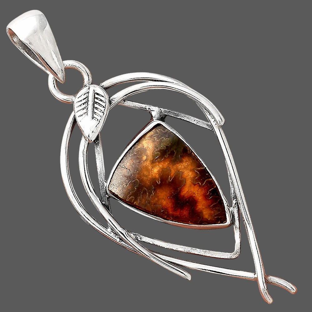 Natural Sutured Ammonite - Madagascar Pendant P-1504 SDP156122