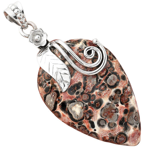 Natural Leopard Skin Jasper Pendant P-1582 SDP156131
