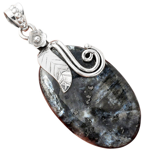 Larvikite Stone - Black Moonstone Pendant P-1582 SDP156132