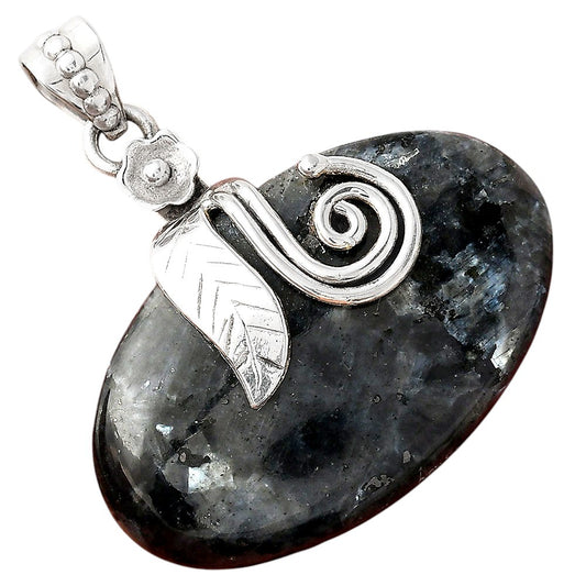 Larvikite Stone - Black Moonstone Pendant P-1582 SDP156141