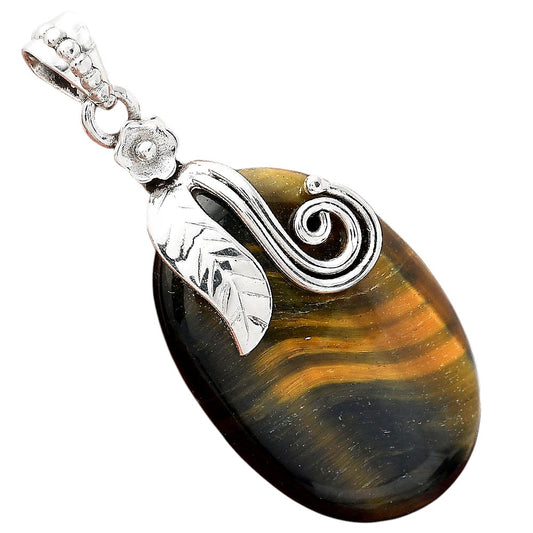Natural Blue Tiger Eye Pendant P-1582 SDP156145