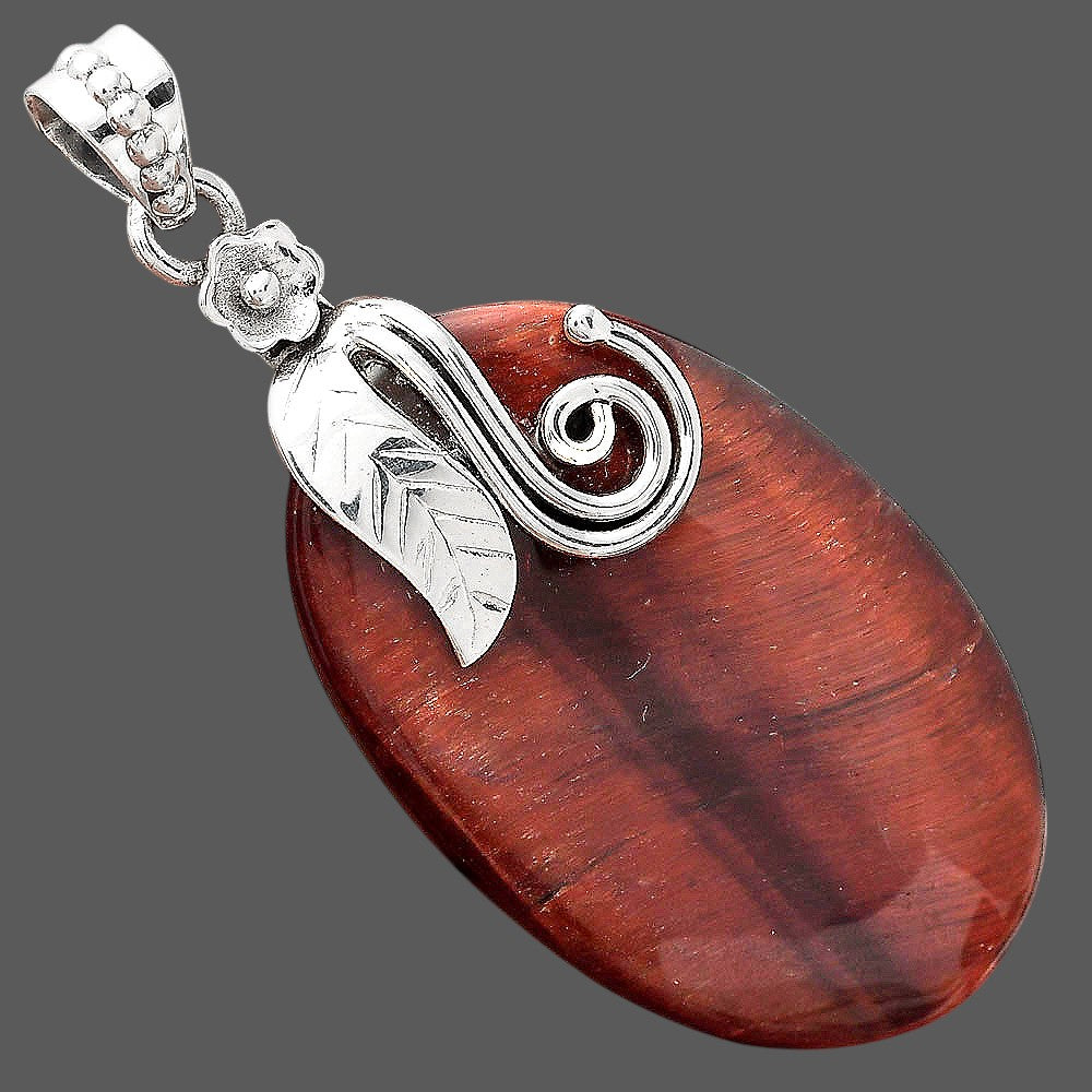 Natural Red Tiger Eye Pendant P-1582 SDP156146