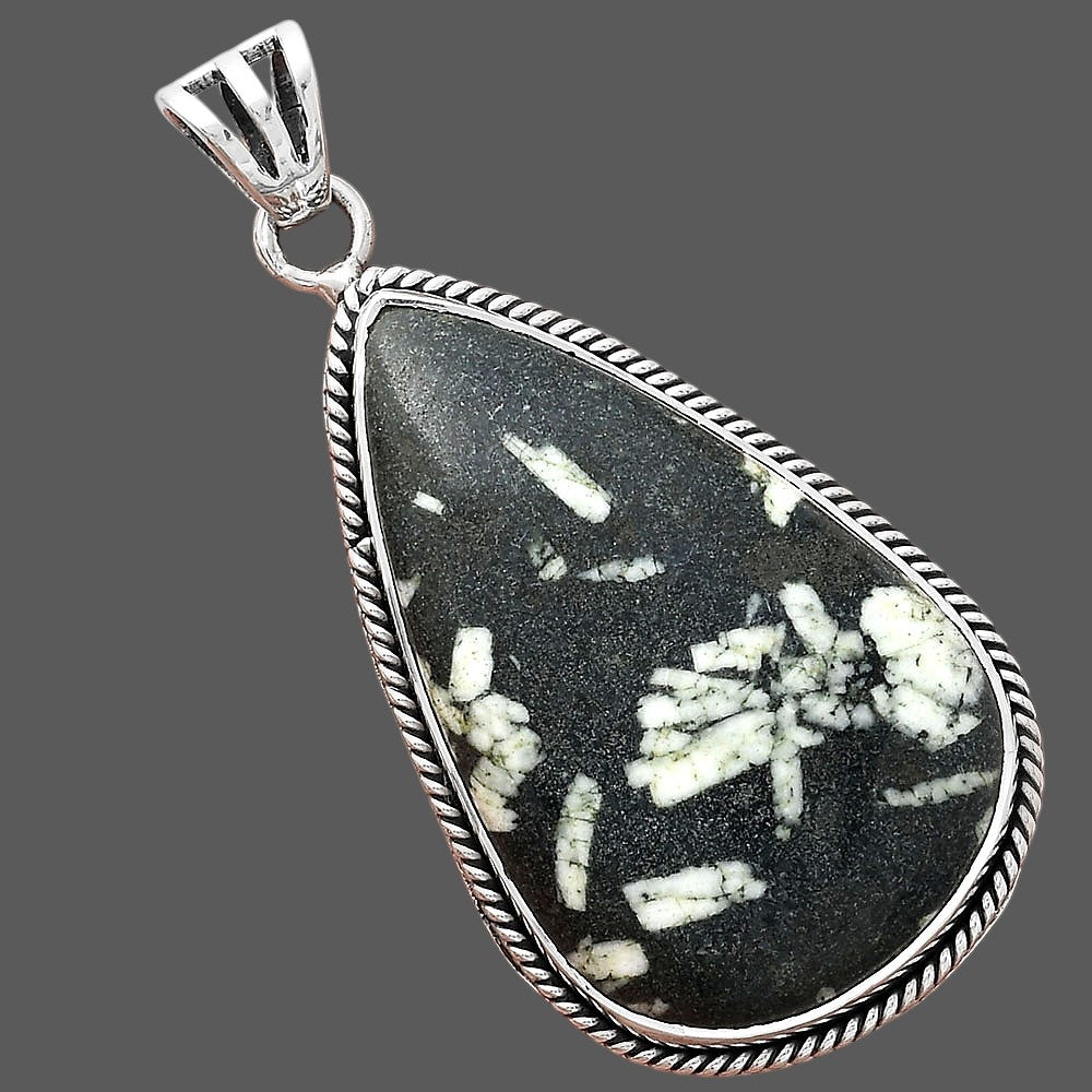 Natural Hornblende Pendant P-1056 SDP156197