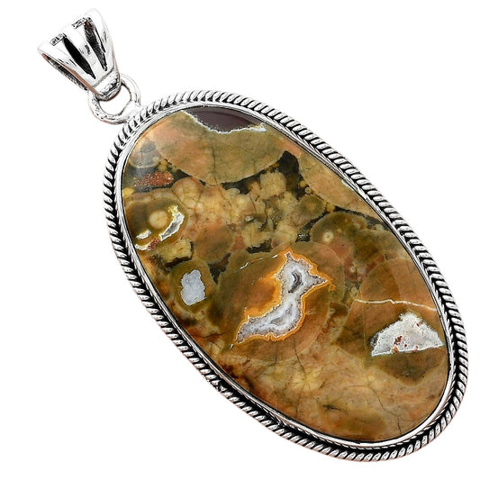 Natural Rhyolite - Rainforest Jasper Pendant P-1056 SDP156229