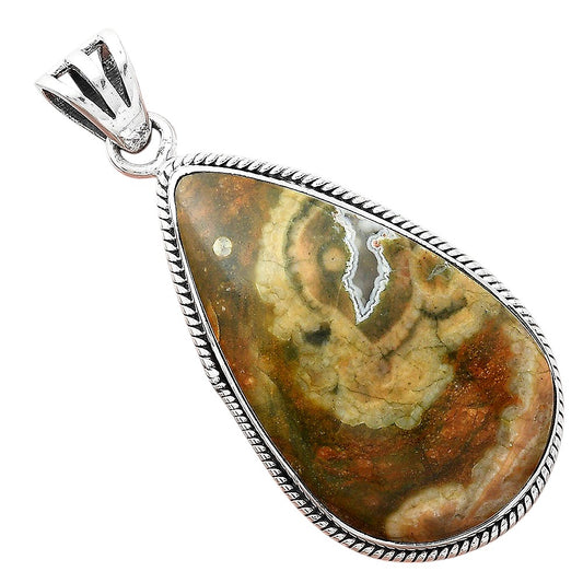 Natural Rhyolite - Rainforest Jasper Pendant P-1056 SDP156234