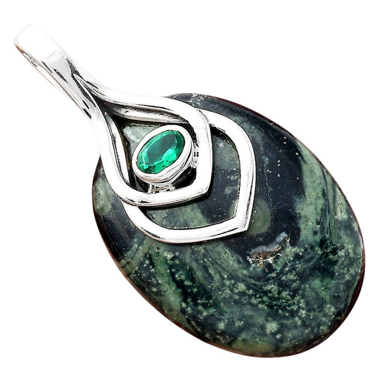 Star Galaxy Jasper & Green Tourmaline Pendant P-1562 SDP156241