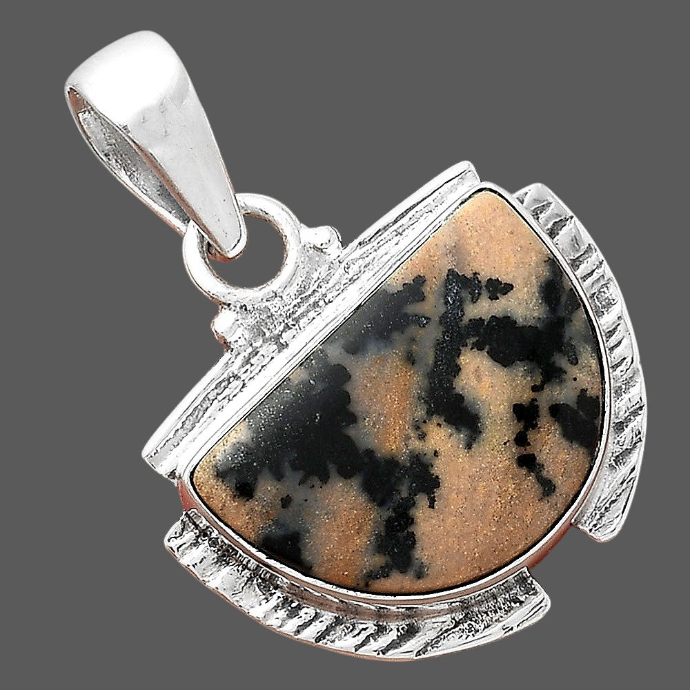 Natural Russian Honey Dendrite Opal Pendant P-1705 SDP156270