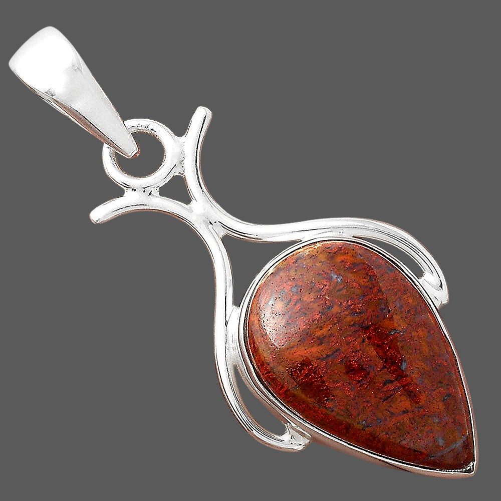 Natural Red Moss Agate Pendant P-1592 SDP156281