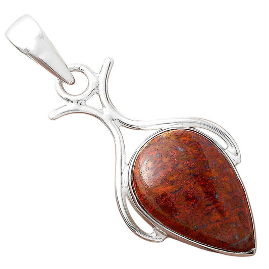 Natural Red Moss Agate Pendant P-1592 SDP156281