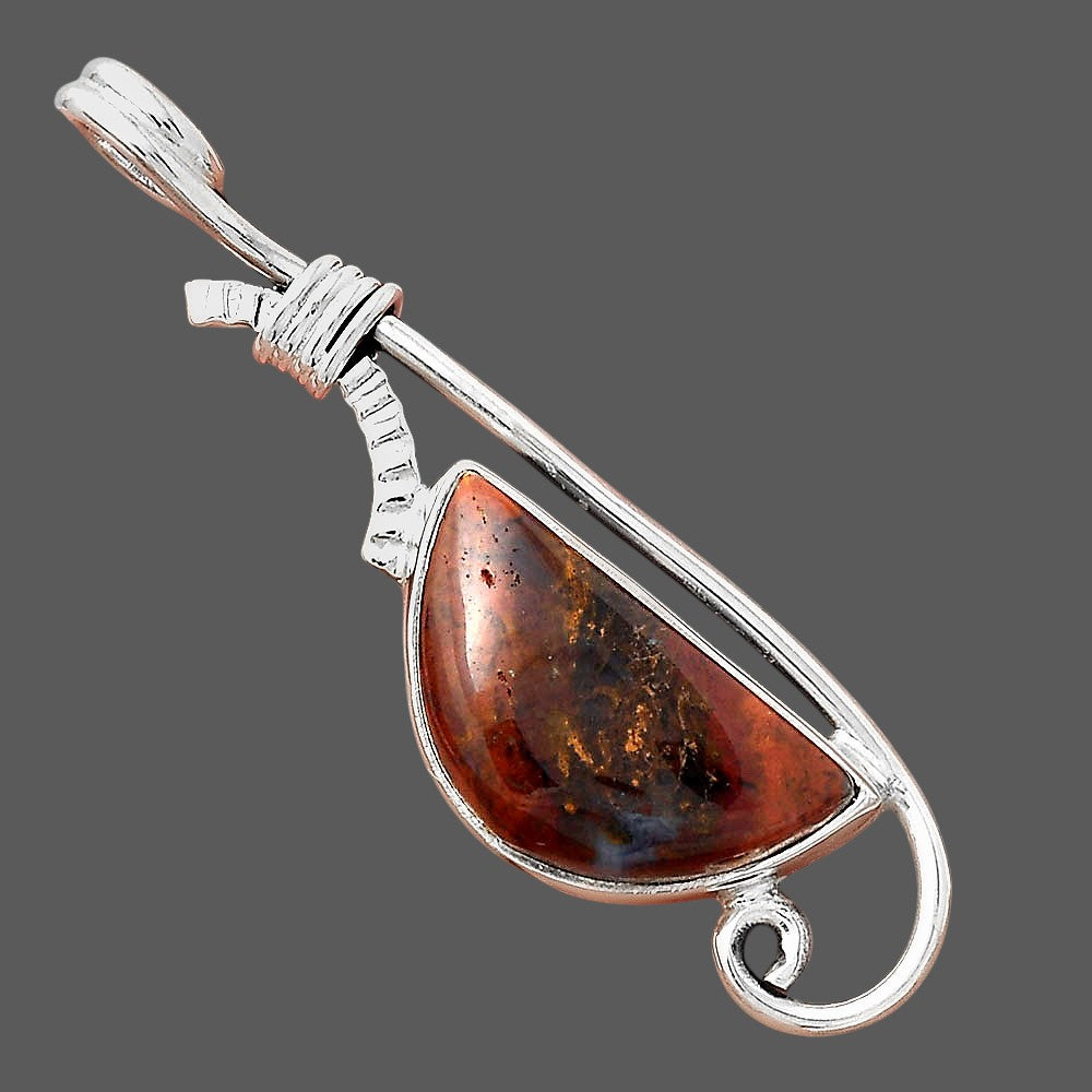 Natural Red Moss Agate Pendant P-1682 SDP156290