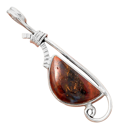 Natural Red Moss Agate Pendant P-1682 SDP156290
