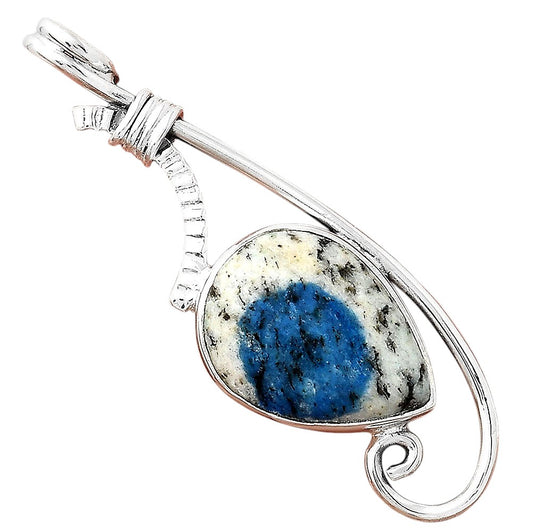 Natural K2 Blue - Azurite In Quartz Pendant P-1682 SDP156291