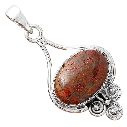 Natural Red Moss Agate Pendant P-1473 SDP156295