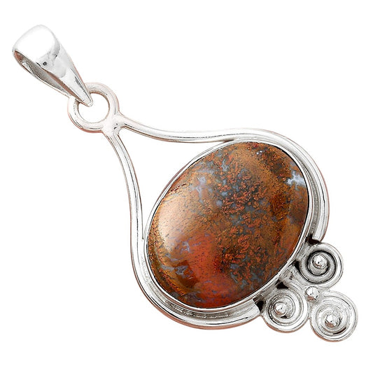 Natural Red Moss Agate Pendant P-1473 SDP156296