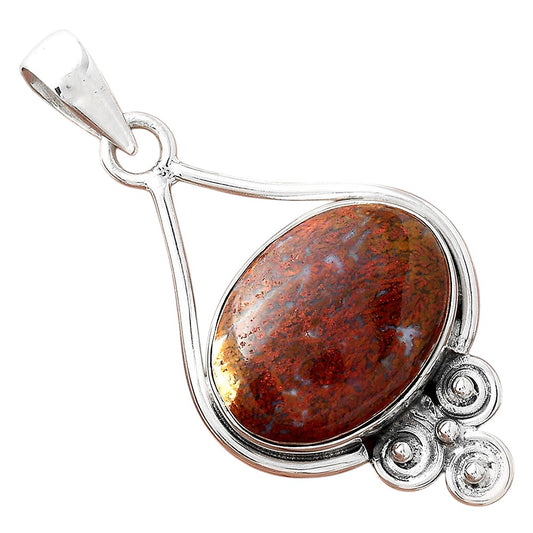 Natural Red Moss Agate Pendant P-1473 SDP156297